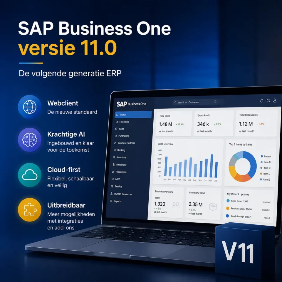 SAP Business One versie 11.0 dashboard